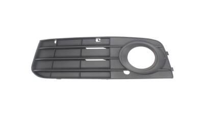Grila bara Audi A4/S4 (B8), 11.2007-10.2011, Cod 8k0807681a01c, Fata, partea Stanga, negru; cu gaura pentru lampa de ceata, Aftermarket