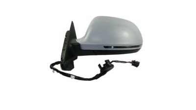 Oglinda usa exterioara Audi A4/S4 (B8), 2010-12.2015, partea Stanga, reglare electrica; grunduit; incalzit; sticla asferica; geam cromat; cu Lucas, SRL