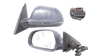 Oglinda exterioara Audi A4/S4 (B8), 11.2007-2009 Sedan, A4/S4 (B8), 2008-10.2011 Combi , Stanga, reglare electrica; grunduit; incalzita; geam asferic; pliere electrica; memorie; 14 pini; cu semnalizare