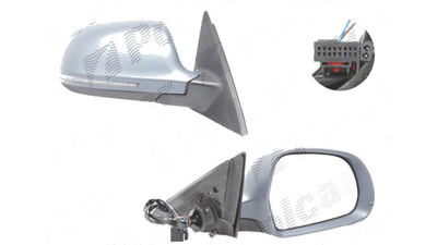 Oglinda exterioara Audi A4/S4 (B8), 11.2007-2009 Sedan, A4/S4 (B8), 2008-10.2011 Combi , Dreapta, reglare electrica; grunduit; incalzita; geam convex; 6 pini; cu semnalizare
