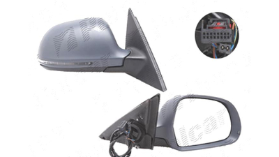 Oglinda exterioara Audi A4/S4 (B8), 11.2007-2009 Sedan, A4/S4 (B8), 2008-10.2011 Combi , Dreapta, reglare electrica; grunduit; incalzita; geam asferic; pliere electrica; memorie; 14 pini; cu semnalizare
