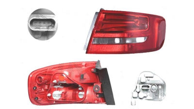 Stop spate lampa Audi A4/S4 (B8), 11.2007-12.2015 Model Combi, spate, Dreapta, partea exterioara; PY21W+W16W; fara suport bec, DEPO