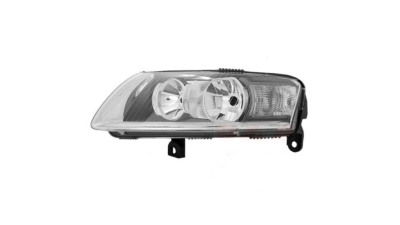 Far Audi A6 (C6) 05.2004-10.2008, Stanga, tip bec H1+H7, semnalizare alba, reglare electrica, fara motoras, Depo, 4F0941003A, 4F0941003DL