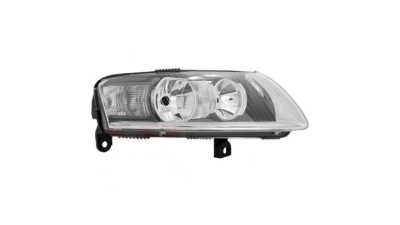 Far Audi A6 (C6) 05.2004-10.2008, Dreapta, tip bec H1+H7, semnalizare alba, reglare electrica, fara motoras, Depo, 4F0941004A, 4F0941004DL