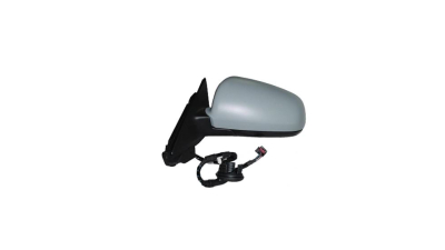 Oglinda usa exterioara AUDI A6 (C6), 05.2004-10.2008, model Avant, SEDAN, SRL, partea stanga, reglare electrica; carcasa neagra partial primerizata; incalzit; sticla asferica; geam cromat; rabatabil; memorie; 16 gauri / 14 pini; cu foot lamp