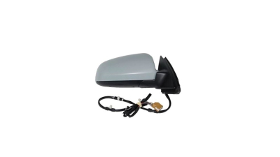 Oglinda usa exterioara AUDI A6 (C6), 05.2004-10.2008, model Avant, SEDAN, SRL, partea dreapta, reglare electrica; carcasa neagra partial primerizata; incalzit; sticla convexa; geam cromat; 16 gauri / 6 pini; cu foot lamp
