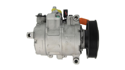 Compresor aer conditionat Audi A6/A6 Allroad (C6), 01.2005-10.2008, motor 2.4 V6 130kw, A6/A6 Allroad (C6), 11.2006-09.2007, 2.8 V6 154kw, benzina, rola curea 125 mm, 6 caneluri, de tip Denso: 6SEU14C