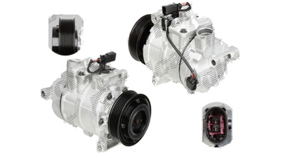 Compresor aer conditionat Audi A4 (B8), 2008-2015, motorizare 2.0 TDI, diesel si 1.8 TFSI/2.0 TFSI, benzina, rola curea 100 mm, 6 caneluri, de tip Denso: 6SEU14C