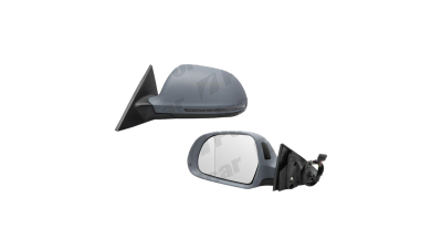 Oglinda exterioara Audi A5/S5 (B8) 03.2007-10.2011 cu 5 Usi ,  partea stanga View Max Crom Asferica Carcasa cu primer, electrica pliabila, 12 pini, cu semnalizare si detectie unghi mort