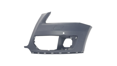 Parte laterala bara , colt lateral flaps fata stanga Audi Q5 (8R), 09.2008-06.2012, cu primer, cu gauri pentru spalator si senzori de parcare, 8R0807107CGRU