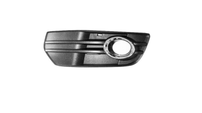 Grila bara Audi Q5 (8r), 09.2008-06.2012, Fata, partea Stanga, cu rama crom; gauri proiectoare, Aftermarket
