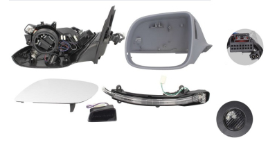 Oglinda exterioara Audi Q5 (8r), 09.2008-09.2016, Stanga, reglare electrica; grunduit; incalzita; cu functie detectie unghi mort; geam asferic; cromat; pliere electrica; memorie; 17 pin; cu semnalizare; cu lampa perimetru, View Max