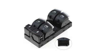 Comutator geam usa fata AUDI Q7 (4L), 10.2005-07.2015, partea Stanga, cu 4 butoane