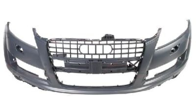 Bara fata Audi Q7 (4L) 09.2009-2015, grunduita, cu gauri pentru senzori de parcare,cu gauri pentru spalatoare faruri, 4L0807437H