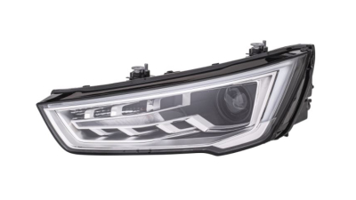 Far AUDI A1 (8X), 12.2014-12.2018, partea Stanga, ZKW, tip bec D3S+LED+PWY24W; electric; janta cromata; fara bec descarcare; fara ballast; cu motor; xenon