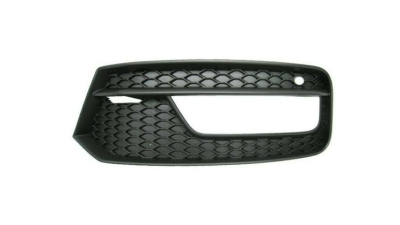 Grila bara Audi A1 (8x), 12.2014-12.2018, Fata, partea Stanga, cu gauri pentru Senzori de parcare (PDC), Aftermarket