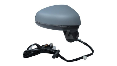 Oglinda usa exterioara Audi A1 (8x), 12.2014-12.2018, partea Dreapta, reglare electrica; carcasa grunduita; incalzit; sticla asferica; geam cromat; cu Lucas, View Max