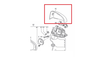 Carcasa oglinda exterioara Audi A1 (8x), 12.2014-12.2018, partea Dreapta, grunduit, View Max
