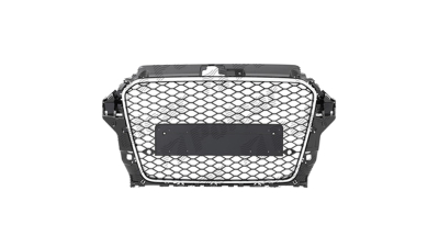 Grila masca fata AUDI A3 (8V), 06.2012-07.2016 model RS3,cromat, Negru stralucitor; fara emblema