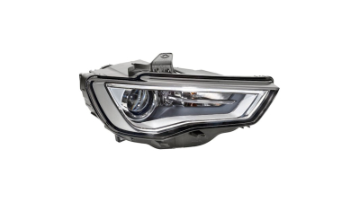 Far Audi A3 (8V), 06.2012- model cu 3 usi, SPORTBACK, partea Stanga, electric, tip bec D3S+H8; bi-xenon cu LED lumini de zi, cu lumini pt curbe, fara becuri, fara balast, fara unitate control leduri, cu motoras, Hella