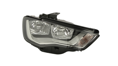 Far Audi A3 (8v), 06.2012-07.2016, fata, Dreapta, cu daytime running light; H15+H7+PWY24W+W5W; electric; cu motor, HELLA