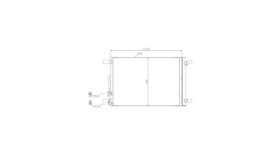 Condensator climatizare VW Tiguan, 05.2016-, motor 2.0 TDI, 85 kw/176kw/140 kw diesel; 1.4 TSI, 110 kw benzina, full aluminiu brazat, 570(530)x392x16 mm, cu uscator si filtru integrat