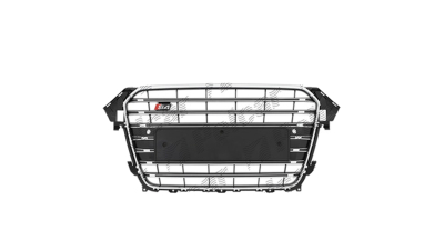 Grila masca fata AUDI A4/S4 (B8), 11.2011-12.2015,cromat, Negru stralucitor; fara emblema