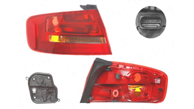 Stop spate lampa Audi A4/S4 (B8), 11.2011-12.2015 Model Sedan, spate, Stanga, partea exterioara; P21W; cu suport becuri, HELLA
