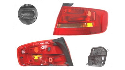 Stop spate lampa Audi A4/S4 (B8), 11.2011-12.2015 Model Sedan, spate, Dreapta, partea exterioara; P21W; cu suport becuri, HELLA