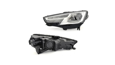 Far AUDI A4/S4 (B9), 11.2015-07.2019, TYC, fata, partea stanga, bi-xenon; cu 'lumina de zi' tip LED; D5S+H8+PWY24W; electric; fara bec descarcare; fara ballast; cu motor;