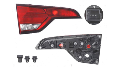 Stop spate lampa Audi A4/S4 (B9), 11.2015- Model Avant, spate, Stanga, partea interioara; cu suport becuri, AL (Automotive Lighting)
