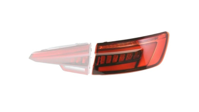 Stop spate lampa Audi A4/S4 (B9), 11.2015-, Sedan, partea Stanga, indicator dinamic; exterior; LED; bandou cromat; Omologare: ECE, DEPO