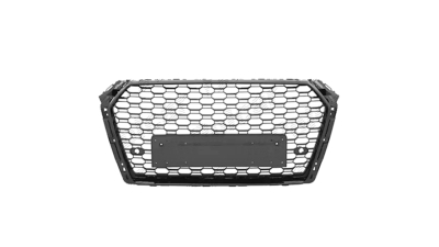 Grila masca fata AUDI A4/S4 (B9), 05.2019-,cu 2 gauri pentru Senzori de parcare (PDC); cromat/negru; fara emblema