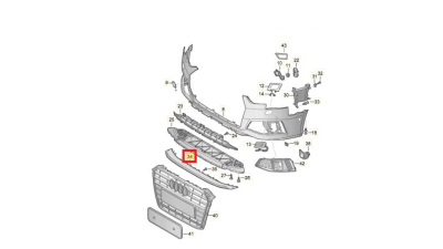 Spoiler bara fata Audi A4/S4 (B9),  05.2019-, parte montare Fata, BestAutoVest 13D325