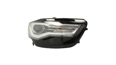 Far Audi A6 (C7), 01.2011-06.2014; A6 (C7), 06.2014- Model ALLROAD, partea Dreapta, bi-xenon, cu lumini pt curbe, cu LED running, tip bec D5S+H7+PWY24W, fara becuri, fara balast, cu motoras, Hella