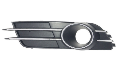 Grila bara fata Audi A6 (C7), 01.2011-06.2014 cu Cruise Control Activ Dreapta, 4G0807682B, 13E127-2 cu locas pentru proiectoare,insertie crom