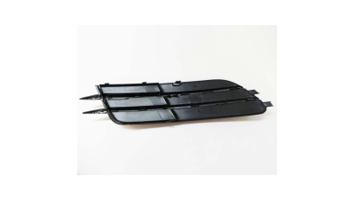 Grila bara fata Audi A6 (C7), 01.2011-06.2014, parte montare partea dreapta, neagra, fara gaura proiector, 13E127-6, Aftermarket