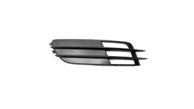 Grila bara fata Audi A6 (C7), 01.2011-06.2014, parte montare partea stanga, neagra, fara gaura proiector, 13E12715, Aftermarket