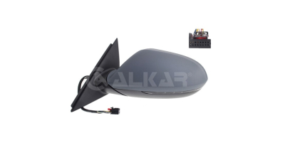 Oglinda usa exterioara AUDI A6 (4G/C7), 01.2011-09.2018, SRL, partea stanga, reglare electrica; grunduit; incalzit; sticla asferica; geam cromat; memorie; 16 gauri / 12 pini; cu lampa indicatoare LED