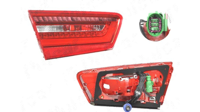 Stop spate lampa Audi A6 (4g/C7), 01.2011-06.2014 Model Sedan, spate, Stanga, partea interioara; H21W+LED; cu suport becuri, DEPO
