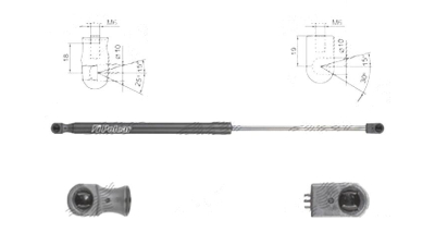 Amortizor capota spate, echilibror haion Kia Magentis (Gd), 05.2001-09.2005, Audi A6 (4g/C7), 01.2011-06.2014, A6 (4g/C7), 06.2014-, Stanga = Dreapta, Lungime, Cursa, Forta: 500 mm, 184 mm, 440 N; haion cu deschidere automata
