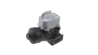 Radiator racire ulei motor, termoflot Audi A6 (C7), 03.2011-09.2018, motor 2.0 TDI, 120/130/140 kw, diesel, 70x110x48 mm, cu carcasa filtru, din aluminiu