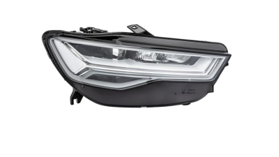 Far Audi A6 (4g/C7), 06.2014-09.2018, partea Dreapta, cu sistem iluminat in curba; cu lumina timp de zi tip LED; LED; electric; fara motor; fara unitate control LED; fara ventilator racire, HELLA