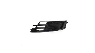Grila bara fata Audi A6 (C7), 06.2014-09.2018, Crom/Negru, parte montare partea stanga, 13E227-1, Aftermarket