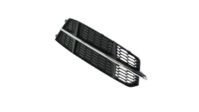 Grila bara Audi A6 (4g/C7), 06.2014-09.2018, Model S-Line, Fata, partea Dreapta, cromat/negru, Aftermarket