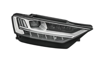 Far AUDI A8 (D5), 07.2017-, partea Dreapta, HELLA, cu functie mascare faruri faza lunga; Tip=MATRIX; LED; electric; fara unitate control LED; fara ventilator racire; cu motor; LED; cu lumina viraje