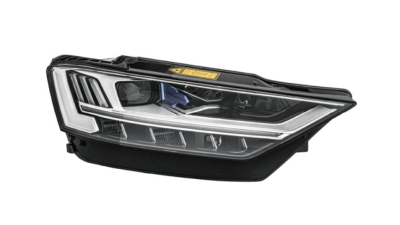 Far AUDI A8 (D5), 07.2017-, partea Dreapta, HELLA, cu functie mascare faruri faza lunga; Tip=MATRIX; Laser+LED; electric; fara unitate control LED; fara ventilator racire; cu motor; LED; cu lumina viraje