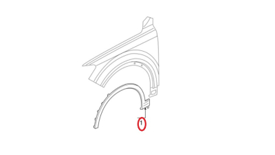 Bandou aripa Audi Q7 (4m), 06.2015-, Model S-Line, Fata, partea Stanga, Aftermarket