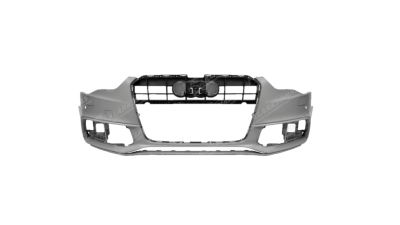 Bara fata AUDI A5/S5 (B8), 10.2011-08.2016 model S-Line,cu 2 gauri pentru Senzori de parcare (PDC), cu locas pt spalator; grunduit