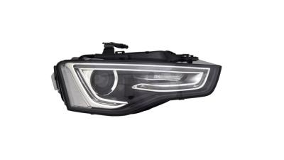 Far AUDI A5/S5 (B8), 05.2012-08.2016, partea Dreapta, TYC, bi-xenon; cu 'lumina timp de zi' tip LED; D3S+PWY24W; electric; fara modul lumini de zi LED; fara bec descarcare; fara ballast; cu motor; xenon